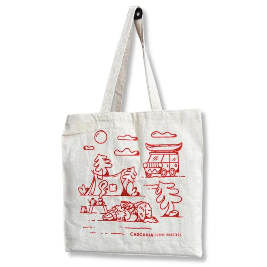 Cascadia Cotton Tote -  Limited Edition 'Derek Price x Cascadia Roasters' Collaboration - Image 3